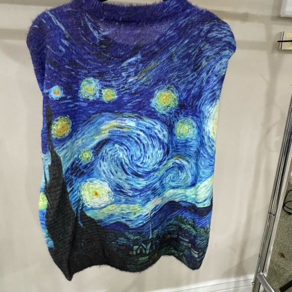 Starry Night Inspired Sleeveless Sweater